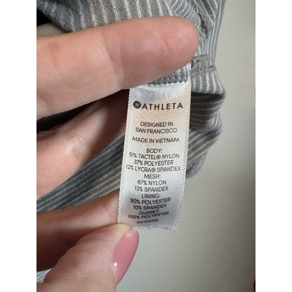 Athleta Women Athletic Skort Medium Tall Stripe Pull On Mini A Line Breathable - Picture 3 of 4